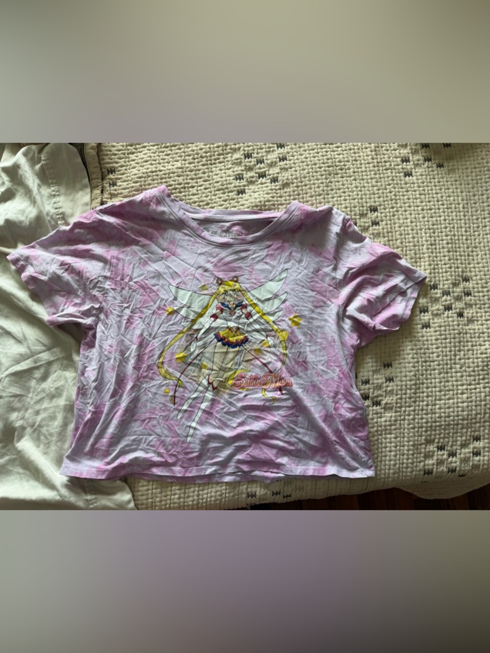Sailor Moon Pink Tie Dye Crop Top